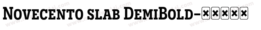 Novecento slab DemiBold字体转换